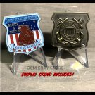 KODIAK ALASKA US COAST GUARD STATION CHALLENGE COIN USCG Large 1.75" w/Stand