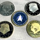 PATRIOTIC TRUMP 2024 COIN USSF US SPACE FORCE 5 PCS-GREAT DEAL!