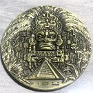 HUGE 3" AZTEC MAYAN CALENDAR-Maya Ancient Challenge Coin FAST SHIPPING!