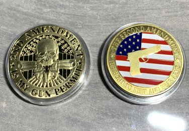 2nd Amendment DON'T TREAD ON ME 2 PCS CHALLENGE COIN SET-BRAND NEW