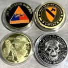 US ARMY CHALLENGE COIN LOT OF 4-1ST INF-1ST DIV-100 YR-DEATH Offers Accepted