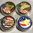 USAF WAR PLANE CHALLENGE COIN LOT OF 4-F-15/F-22/F-35 B-2 SPIRIT Offers Accepted