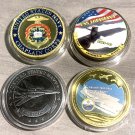 4 Challenge Coin Lot US NAVY USS LOUISIANA-CHAPLIN-USS FORD F-14 Offers Accepted