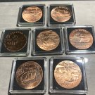 US ARMY CHALLENGE COIN LOT 7 PCS-Patton Tank-Stryker-Apache-Dakota-GREAT GIFT!