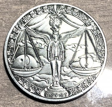 LIBRA ASTROLOGICAL SIGN Challenge Coin ZODIAC SYMBOL Birth Chart
