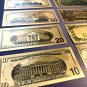 10X Gold Flake Banknotes Assorted Perfect GIFTS-Bills of the Past & Present