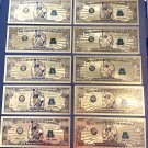 10X Gold Flake Banknotes GAG FUN $1M GIFTS-Bills For Parties/Outings