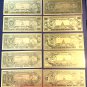 10X Gold Flake Banknotes GAG FUN $1M GIFTS-Bills For Parties/Outings
