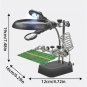 Soldering Workstation Stand w/ LED Light & Magnifying Glass AC/DC USB Adapter