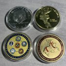 CHALLENGE COIN LOT OF 4 PATRIOTIC TRUMP-MILITARY VET-FREEMASON/TEMPLAR Offers!