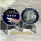 OSAN AIR BASE SOUTH KOREA USFK Challenge Coin 1.75"  w Stand