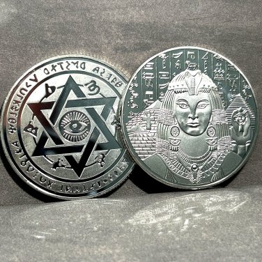 ANCIENT GODDESS Challenge Coin Silver Version IN STOCK! SHIPS IN 24HRS!