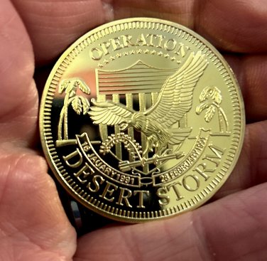 DESERT STORM War Veterans US Military Challenge Coin IN STOCK-SHIPS IN 24 HRS!