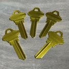 5 PACK Schlage SC-1 Shiny Gold Lightweight Aluminum Titanium Key Blanks