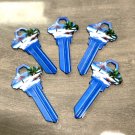 5X-BEACH HOUSE RENTAL KEYS Uncut NEW Key Blanks-HOUSE KEYS SCHLAGE SC-1