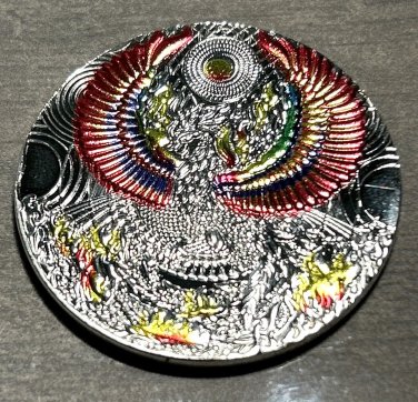 PHOENIX FENG SHUI SILVER PLATED Luck Prosperity Collectible Challenge Coin