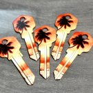 5X PALM TREE-BEACH HOUSE Uncut NEW Key Blank-HOUSE KEYS KWIKSET KW-11 6 PIN