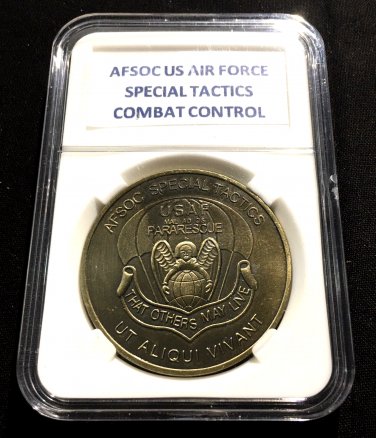 AFSOC USAF Special Tactics Combat Control Bronze Tone Challenge Coin IN STOCK!