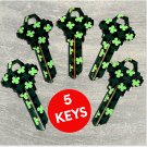 5X-LUCKY CLOVER KEYS Uncut NEW House Key Blanks HOUSE SCHLAGE SC-1