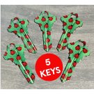 5X-LADYBUG KEYS Uncut NEW House Key Blanks HOUSE SCHLAGE SC-1