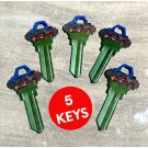 5X-CHOPPER BIKE KEYS Uncut NEW House Key Blanks HOUSE SCHLAGE SC-1