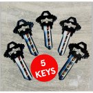 5X-CHOPPERS KEYS Uncut NEW House Key Blanks HOUSE SCHLAGE SC-1