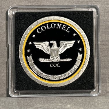 US ARMY COLONEL Challenge Coin with case-SHIPS WITIN 24 HRS!