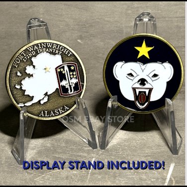 US ARMY FT WAINWRIGHT ALASKA 172ND INFANTRY Challenge Coin with Stand