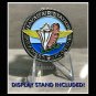 NAS KEY WEST FL-USN CHALLENGE COIN Conch Republic CHALLENGE COIN 1.75" w/STAND
