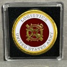 US ARMY LOGISTICS Challenge Coin with case-SHIPS WITIN 24 HRS!