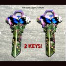 2X BUTTERFLY Uncut NEW Key Blank-HOME HOUSE KEYS SCHLAGE SC-1