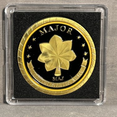 US ARMY MAJOR Challenge Coin with case-SHIPS WITIN 24 HRS!