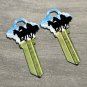 2X WILD HORSES Uncut NEW Key Blank-HOME HOUSE KEYS SCHLAGE SC-1