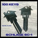 100 BOX SCHLAGE SC-1 NP HOUSE SHAPED KEY REAL ESTATE-MORTGAGE SALES PROMOTION!