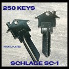 250 SCHLAGE SC1 House Shaped Key Blank NP MORTAGE-REAL ESTATE SALES PROMOTION