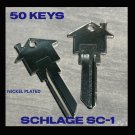50 SCHLAGE SC-1 NP House Shaped Key Blank REAL ESTATE-MORTGAGE PROMOTIONAL!