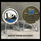 NAVAL SUBMARINE BASE NEW LONDON-GROTON CT- NICE! Challenge Coin 1.75" w/STAND!