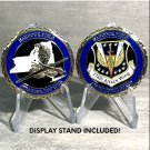 USAF HANCOCK FIELD 174TH ATTACK WING COBRA  1.75" CHALLENGE COIN W STAND!