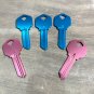 5X MULTI COLOR LIGHT ALUMINUM Uncut NEW House Key Blank-HOME KEYS KWIKSET KW-1
