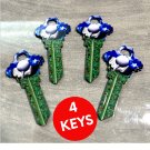 4X-GOLF KEYS Uncut NEW House Key Blanks HOUSE SCHLAGE SC-1