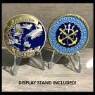 Naval Station NORFOLK CHALLENGE COIN LARGE 2" Virginia Beach USA US NAS w stand!