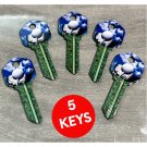 5X GOLF Uncut NEW House Key Blank-HOME HOUSE KEYS KWIKSET KW-1