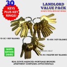 30 ILCO KWIKSET KW-1/SCHLAGE SC-1 House-Padlock M-1 Key Blanks-LANDLORD PACK!*