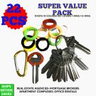 10 PACK COMBO SET SCHLAGE SC-1 W RING House Key Blanks Brass-Apartments OFFICE
