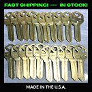 20 ILCO KWIKSET KW-1 House Key Blanks BRASS Maintenance RE Agency-Apartments