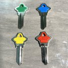 4 PK COLOR TABBED SCHLAGE SC-1 House Key Blanks Maintenance Home Business Use
