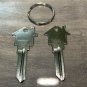 House Shaped Key Blank 2 PACK KWIKSET KW-11 W RING NICKEL REAL ESTATE-MORTGAGE