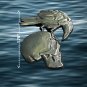 LARGE BIKER SKULL RAVEN SKULL GOTHIC VEST PIN- BIG METAL 1.75" NEW!