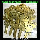 50 ILCO KWIKSET KW-1 House Key Blanks BRASS Maintenance RE Agency-Apartments