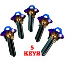 5X-WOLF MOONLIGHT KEYS Uncut NEW House Key Blanks HOUSE SCHLAGE SC-1